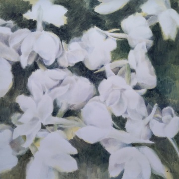 《洁白》 110×110cm 纸本水彩 2020
《洁白》 110×110cm 纸本水彩 2020