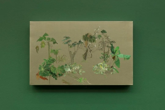 《自留地-7+3贤》30×48cm 丝绸上国画,油性颜料 2021
《自留地-7+3贤》30×48cm 丝绸上国画,油性颜料 2021