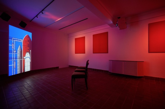 “禅定入屏”展览现场,美凯龙艺术中心“赤屏”项目,2021年9月29日—10月31日,上海市徐汇区复兴西路62号修道院公寓二层“花厅计划”/THE SHOUTER。图片由美凯龙艺术中心提供
“禅定入屏”展览现场,美凯龙艺术中心“赤屏”项目,2021年9月29日—10月31日,上海市徐汇区复兴西路62号修道院公寓二层“花厅计划”/THE SHOUTER。图片由美凯龙艺术中心提供