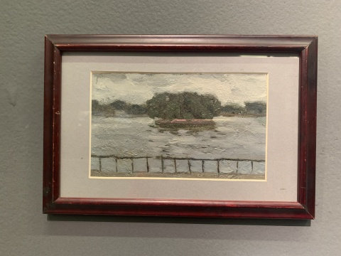 《孤岛》 11.5×19cm 布面油画 1964
