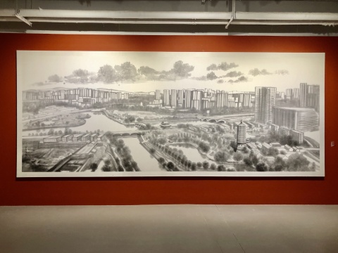 《五河交汇》伊瑞 捷克 516×215cm 纸本设色 2021
《五河交汇》伊瑞 捷克 516×215cm 纸本设色 2021
