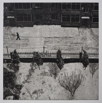 王岩 《毕业那年冬天》 50×50cm 铜版画 2020
王岩 《毕业那年冬天》 50×50cm 铜版画 2020