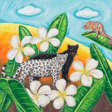 Aira Choi,《和我1》,2021,布面油画,45.5 x 45.5 cm,作品由 Gallery HANA 提供
Aira Choi,《和我1》,2021,布面油画,45.5 x 45.5 cm,作品由 Gallery HANA 提供