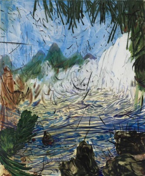 刘彦瑢《瀑布NO.2》 布面油画 230x190cm 2021
刘彦瑢《瀑布NO.2》 布面油画 230x190cm 2021