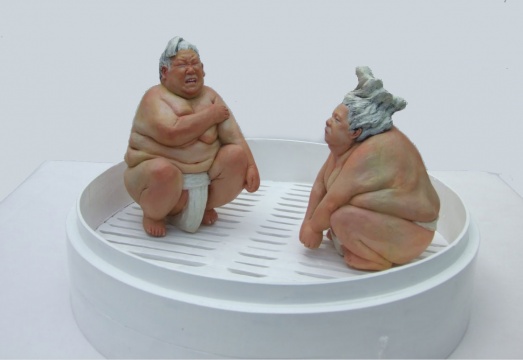 冯陆 《较量》 油色、环氧树脂 70X70X30cm 2013
冯陆 《较量》 油色、环氧树脂 70X70X30cm 2013