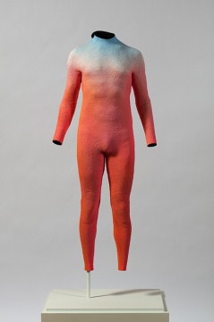 亚历克斯·伊斯雷尔 《自画像(潜水服)》201.9 x 71.1 x 55.9 cm 铝上丙烯 2016 

