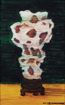 《太湖石·立云》 80×50cm 布面油画 2014
《太湖石·立云》 80×50cm 布面油画 2014