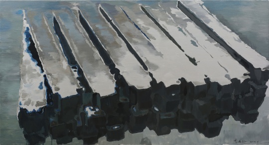 李易纹《光栅-2》200×107cm 布面丙烯 2016
李易纹《光栅-2》200×107cm 布面丙烯 2016