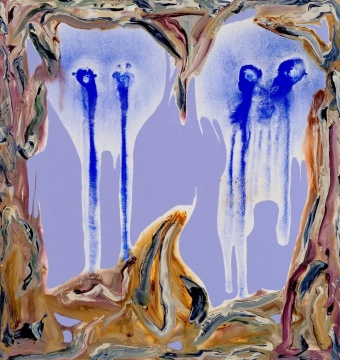 《Apparition 1》182.8×172.7cm 布面综合材料 2021
《Apparition 1》182.8×172.7cm 布面综合材料 2021