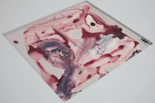《无题 (粉红画像)》60.9×76.2cm 布面综合材料 2021
《无题 (粉红画像)》60.9×76.2cm 布面综合材料 2021