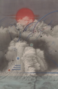 丁桥《Gnossienne No.1》160.5x105.5cm工笔重彩2020
丁桥《Gnossienne No.1》160.5x105.5cm工笔重彩2020