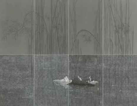 皮理文&徐那《竹若映水》120x160cm 绢本综合材料 2018年
皮理文&徐那《竹若映水》120x160cm 绢本综合材料 2018年