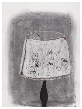 王玉平 《灯罩》 76x56cm 纸本木炭 2019
王玉平 《灯罩》 76x56cm 纸本木炭 2019