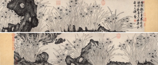陈淳 《水仙图》
手卷 水墨纸本
26×240.5 cm.
陈淳 《水仙图》
手卷 水墨纸本
26×240.5 cm.