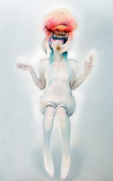 宋琨 （b.1977） 
《地藏六使者—大力使者 》
布面油画 材料拼贴 
220×140 cm 
2015


