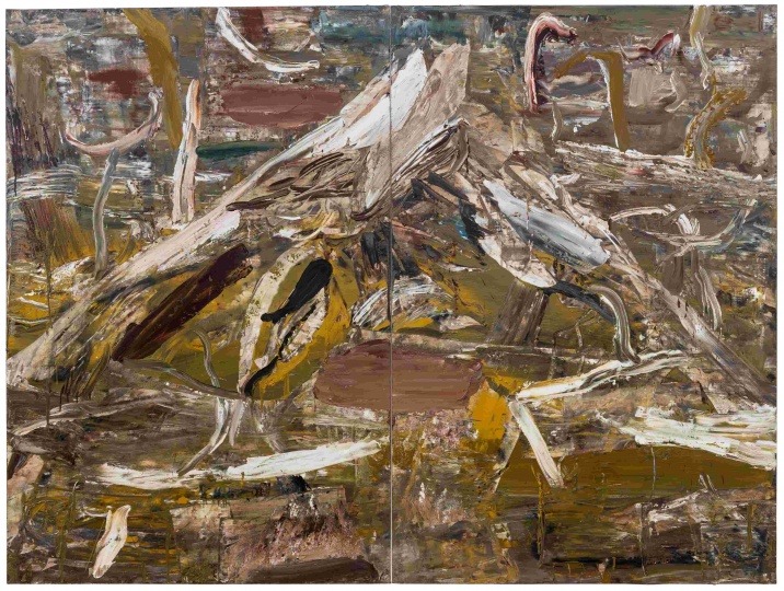 刘商英《胡杨与沙44号》 布面油画 240×320cm 布面油画 2016
刘商英《胡杨与沙44号》 布面油画 240×320cm 布面油画 2016