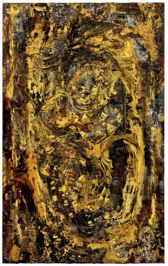 刘商英《荒原14号》160×100cm 布面油画 2018-2019
刘商英《荒原14号》160×100cm 布面油画 2018-2019
