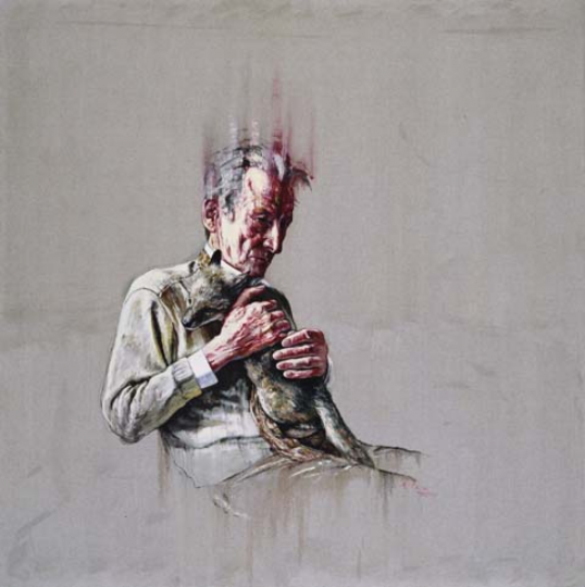 《卢塞恩·弗洛伊德》180×180cm 布面油画 2011
