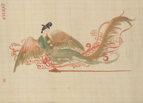 王依雅 《迦陵频伽·妙音》 32.5×44.5cm 绢本设色 2021
