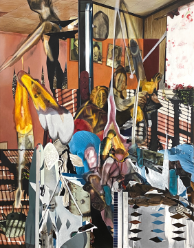 罗德尔·塔帕雅《家庭事》,布面丙烯,193 × 152.4 cm,2021 罗德尔·塔帕雅《家庭事》,布面丙烯,193 × 152.4 cm,2021