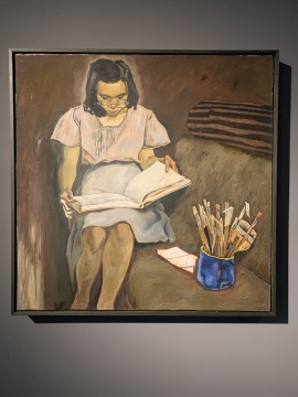 《褐色沙发》88×88.2cm 布面油画 1983
《褐色沙发》88×88.2cm 布面油画 1983