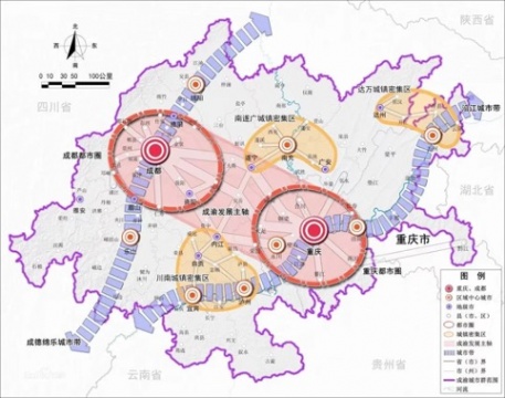 成渝双城经济圈
图片来源:百度百科
成渝双城经济圈
图片来源:百度百科
