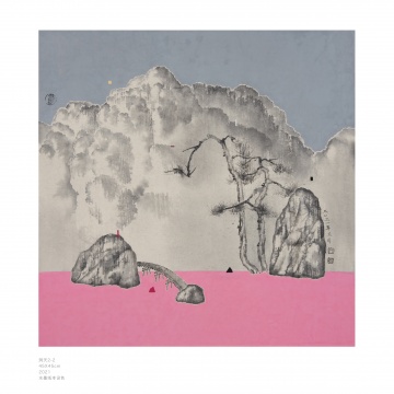 丁文卿《洞天2-2》 45x45cm 水墨设色纸本 2021 丁文卿《洞天2-2》 45x45cm 水墨设色纸本 2021