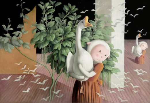 杨媛媛《抱鹅的女孩》 60x41cm 数码版画 2019 杨媛媛《抱鹅的女孩》 60x41cm 数码版画 2019