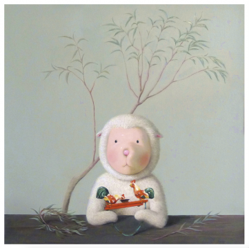 杨媛媛 《铁皮鸡公》53x53cm 综合版画 2017
杨媛媛 《铁皮鸡公》53x53cm 综合版画 2017