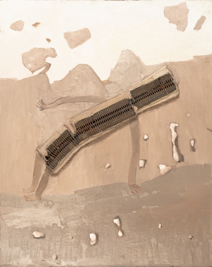 《古栈》100×80cm 综合材料 2021
《古栈》100×80cm 综合材料 2021