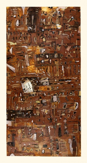 《香寺》99.5×197cm 纸上作品 2019
《香寺》99.5×197cm 纸上作品 2019
