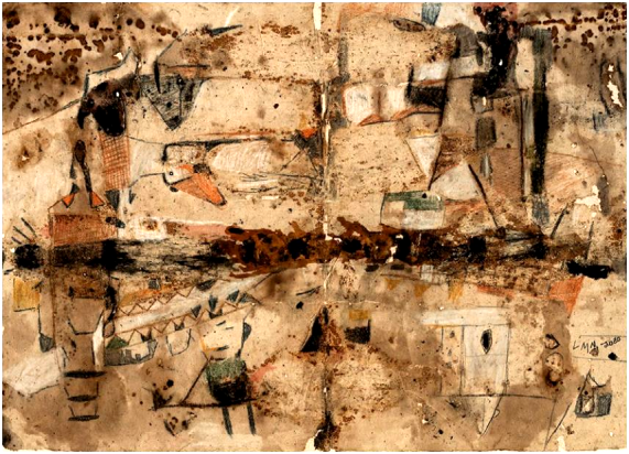 《折》56×80cm 纸上作品 2020
《折》56×80cm 纸上作品 2020
