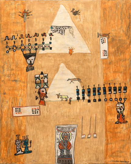 《拜访》100×80cm 油画 2021
《拜访》100×80cm 油画 2021
