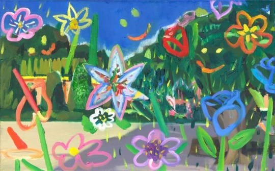 谢玄玄《误入百花深处2》80×50cm 布面油画 2021 © 谢玄玄, 图片由艺术家提供
谢玄玄《误入百花深处2》80×50cm 布面油画 2021 © 谢玄玄, 图片由艺术家提供