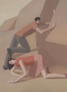郑孟强《赤岸》150×110cm 布面油画 2021 © 郑孟强, 图片由艺术家提供
郑孟强《赤岸》150×110cm 布面油画 2021 © 郑孟强, 图片由艺术家提供