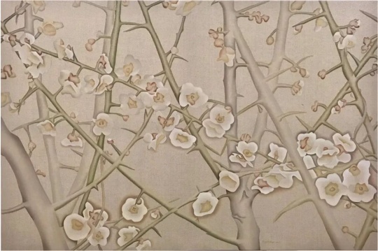 任诒春《红杏枝头》 150×100cm 布面油画 2021 © 任诒春, 图片由艺术家提供
任诒春《红杏枝头》 150×100cm 布面油画 2021 © 任诒春, 图片由艺术家提供