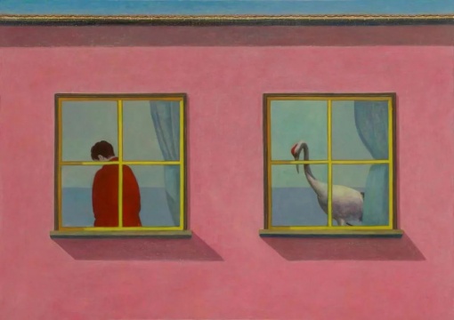 王明之 《同窗》 70×50cm 布面坦培拉 2021 © 王明之, 图片由艺术家提供
王明之 《同窗》 70×50cm 布面坦培拉 2021 © 王明之, 图片由艺术家提供