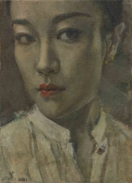 黄亮《肖像》30x22cm 布面油画 2021
黄亮《肖像》30x22cm 布面油画 2021