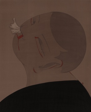 狄青《抬头》绢本设色 49×40cm 2021
狄青《抬头》绢本设色 49×40cm 2021