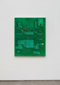张敬琟《 广场、回廊、秩序 No.3》 105 × 130cm 布面油彩和色粉 2021
张敬琟《 广场、回廊、秩序 No.3》 105 × 130cm 布面油彩和色粉 2021