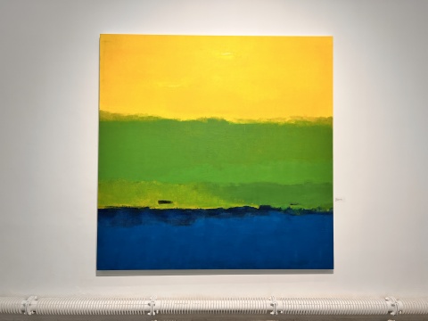 白京生 《忐忑的希望》 200x200cm  布面丙烯  2022
