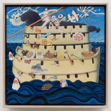 张弓 ZHANG Gong,方舟 1 The Ark 1,2021,布面油画 oil on canvas,20×20 cm,21.5×21.5 cm, framed
张弓 ZHANG Gong,方舟 1 The Ark 1,2021,布面油画 oil on canvas,20×20 cm,21.5×21.5 cm, framed
