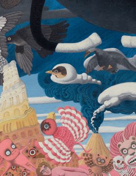 张弓 ZHANG Gong,来了 1(局部) Advent 1 (detail),2020,布面油画 oil on canvas,45.6×65.5 cm,47×67 cm, framed
张弓 ZHANG Gong,来了 1(局部) Advent 1 (detail),2020,布面油画 oil on canvas,45.6×65.5 cm,47×67 cm, framed
