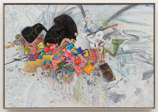 张弓 ZHANG Gong,来了 7 Advent 7,2021,布面油画,铅笔,油画棒 oil, pencil and oil pastel on canvas,45.5×65.5 cm,47×67 cm, framed
张弓 ZHANG Gong,来了 7 Advent 7,2021,布面油画,铅笔,油画棒 oil, pencil and oil pastel on canvas,45.5×65.5 cm,47×67 cm, framed