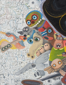 张弓 ZHANG Gong,来了 7(局部)Advent 7 (detail),2021,布面油画,铅笔,油画棒 oil, pencil and oil pastel on canvas,45.5×65.5 cm,47×67 cm, framed
张弓 ZHANG Gong,来了 7(局部)Advent 7 (detail),2021,布面油画,铅笔,油画棒 oil, pencil and oil pastel on canvas,45.5×65.5 cm,47×67 cm, framed