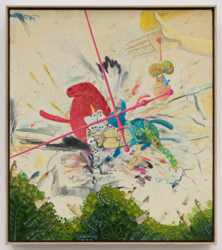 张弓 ZHANG Gong,来了 3 Advent 3,2020,布面油画,铅笔,油画棒 oil, pencil and oil pastel on canvas,42.2×37.1 cm,43.6×38.5 cm, framed
张弓 ZHANG Gong,来了 3 Advent 3,2020,布面油画,铅笔,油画棒 oil, pencil and oil pastel on canvas,42.2×37.1 cm,43.6×38.5 cm, framed