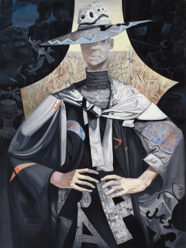 熊宇 《戴帽子的作者》 2020 布面油画 200×150cm 
