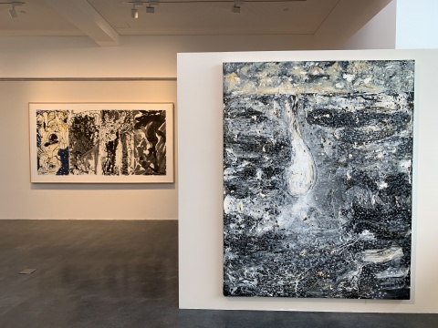 “约翰·沃克与袁运生在美国”展览现场 “约翰·沃克与袁运生在美国”展览现场