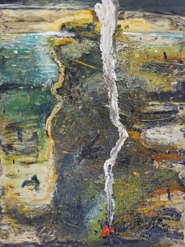 约翰·沃克《北布兰奇的篝火Ⅱ》45.5×60.5cm 布面油彩 2006
约翰·沃克《北布兰奇的篝火Ⅱ》45.5×60.5cm 布面油彩 2006