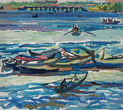 袁运生《颐和园》44×50cm 布面油彩 1960
袁运生《颐和园》44×50cm 布面油彩 1960
